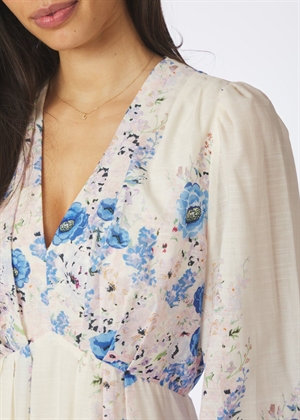 Silfi flower print kjole Blue Neo Noir 